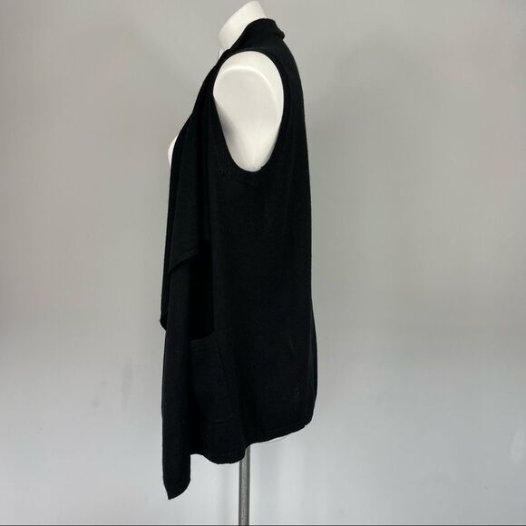 The Kooples Sport Wool Cashmere sleeveless open front cardigan vest sweater S - Picture 12 of 16